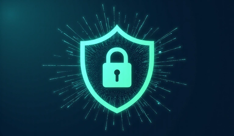 Digital privacy lock icon